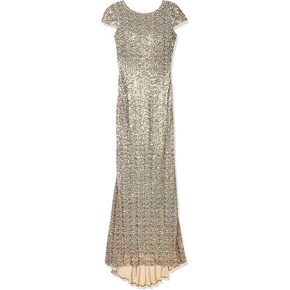 Badgley Mischka Night at the Oscars Gown in Gold Size 2 - Picture 3 of 5